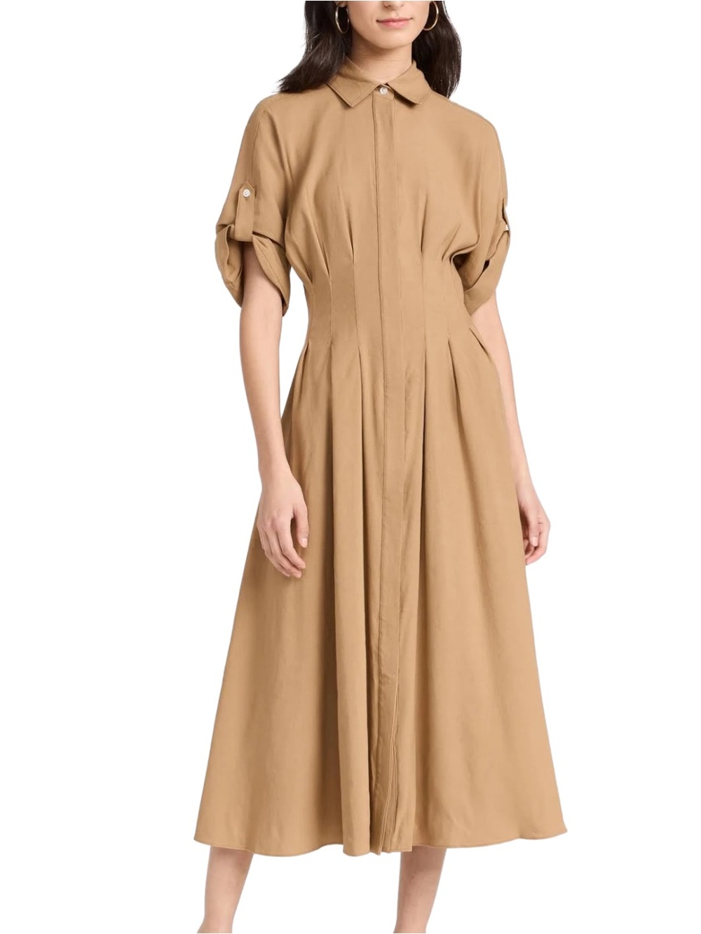 Veronica Beard Khaki Midi Dress Adavi Desert Small Size 0